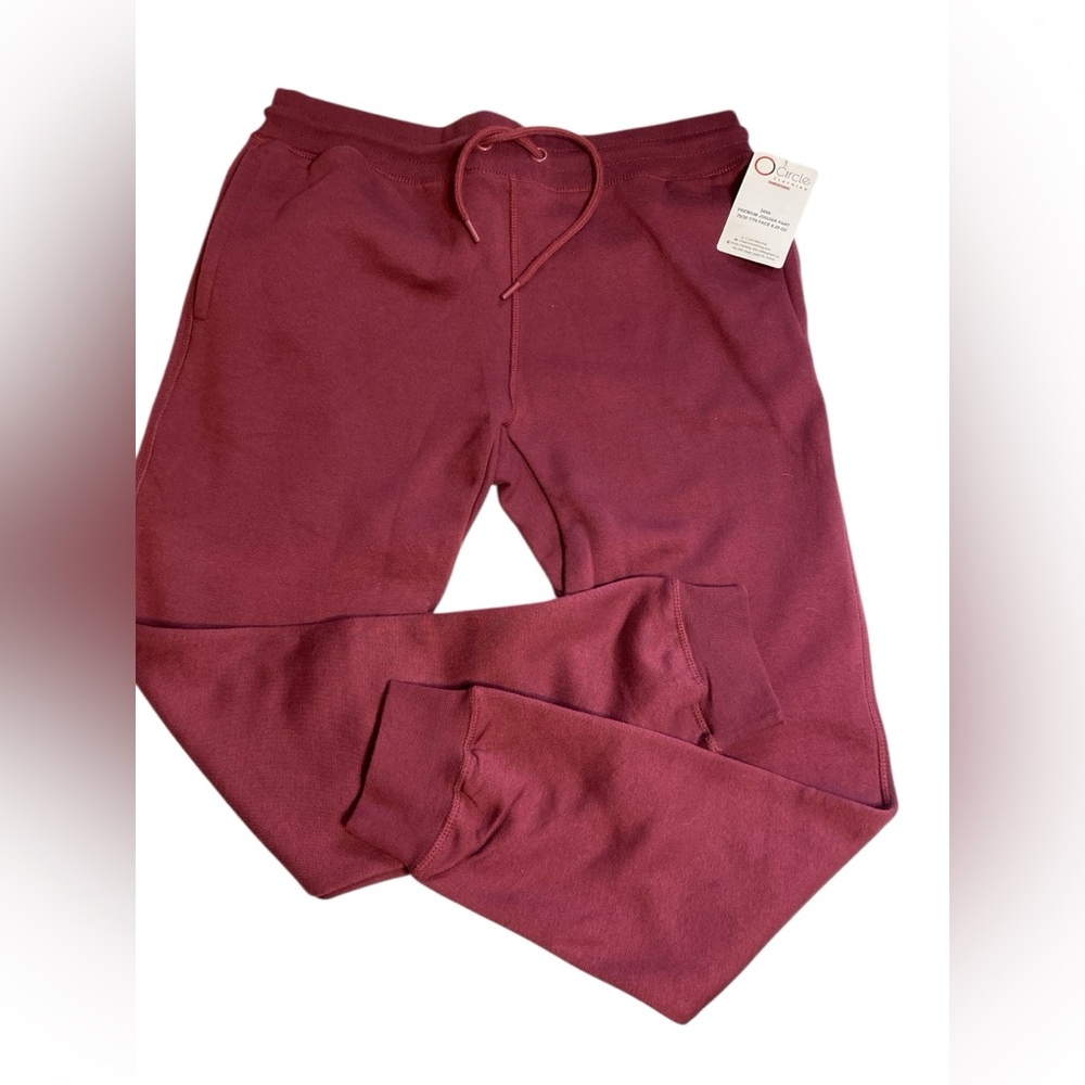 Women's Burgundy Sweatpants pockets drawstring xl
